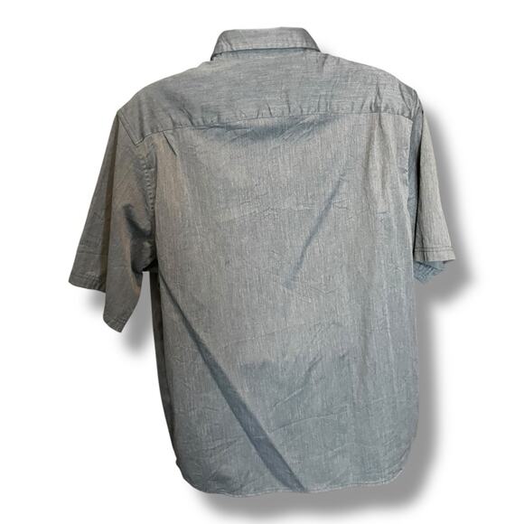 Wrangler Gray Chambray Short Sleeve Button Up Shirt Men’s XL - Picture 6 of 11